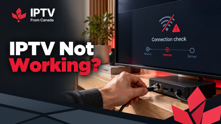 IPTV not working: plugging an Ethernet cable into a streaming box during a connection check