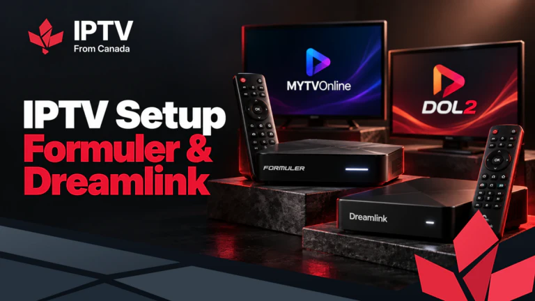 IPTV setup on Formuler and Dreamlink: boxes running MYTVOnline and DOL2